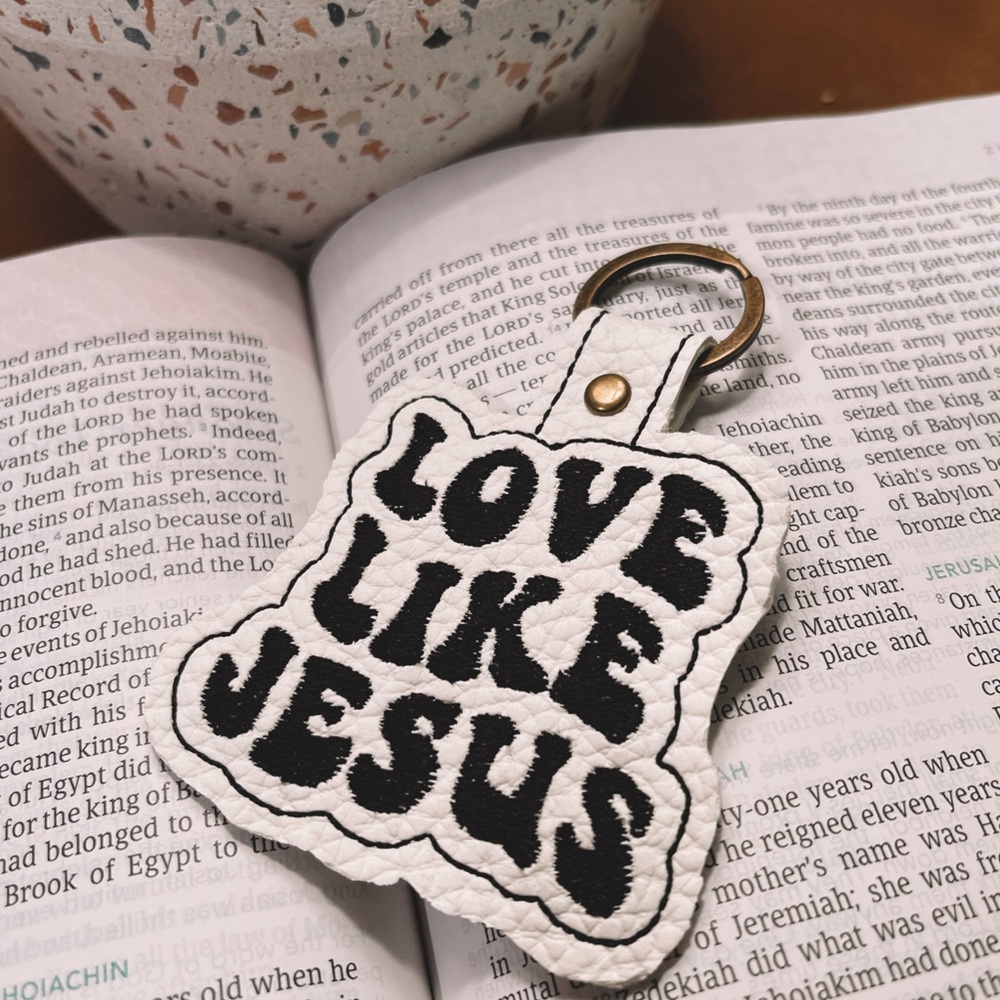 Jesus Keychain | Christian Keychain | Leather Keychain
